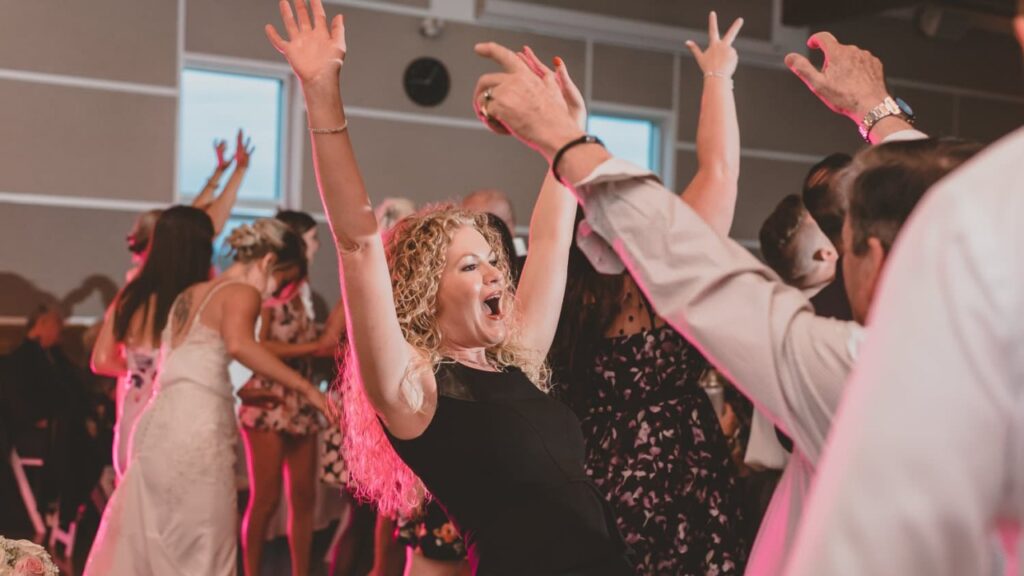 couple dancing in wedding after party