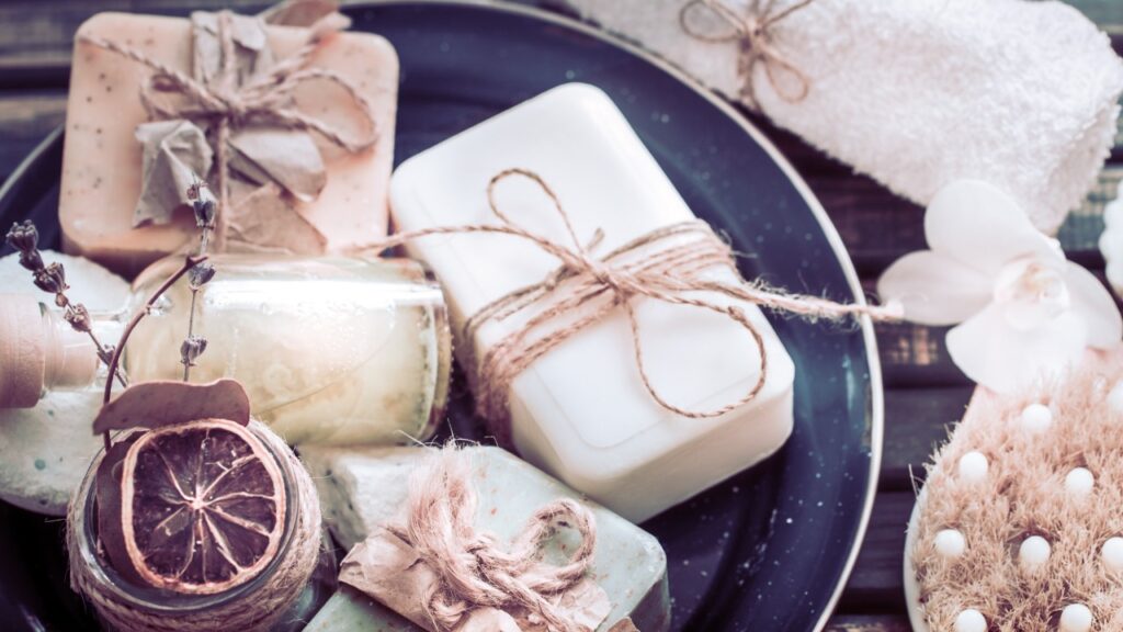 Handmade natural soaps and spa-inspired gifts for wedding guests