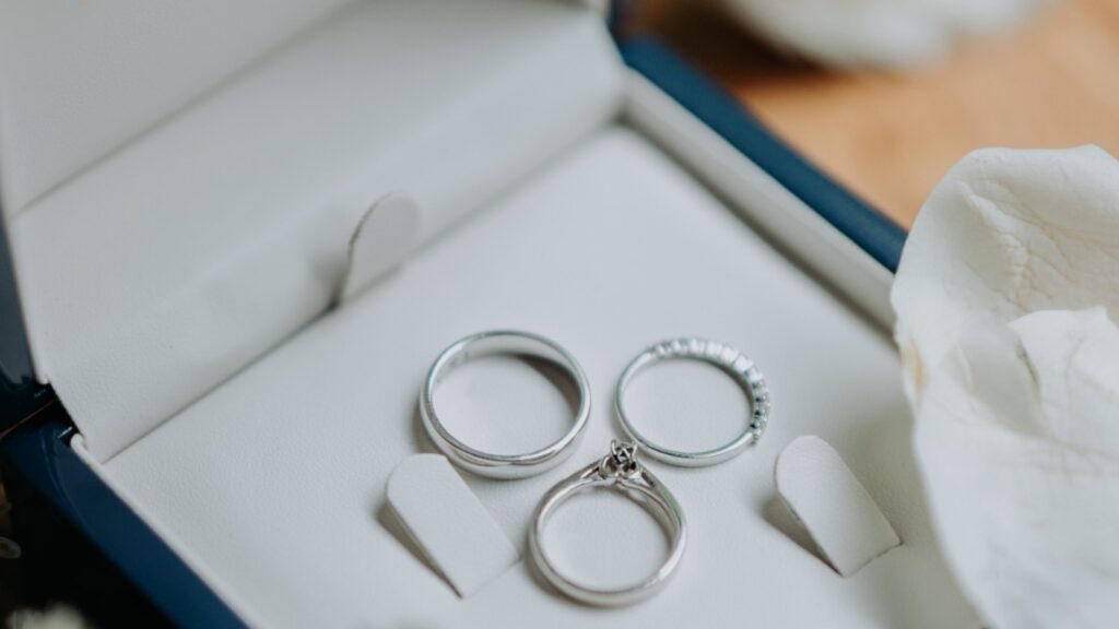 Wedding rings representing Ubud wedding planning and budget